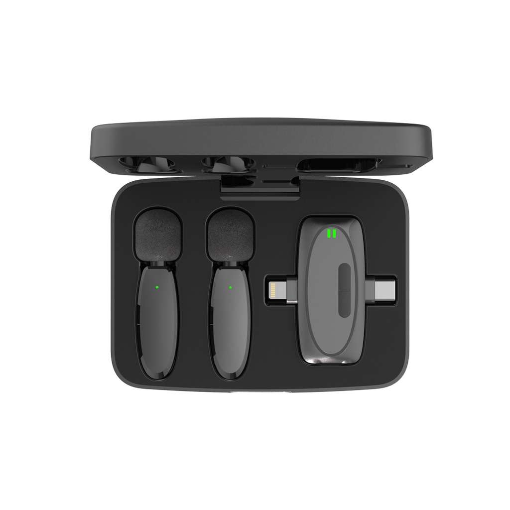 Porodo Professional Wireless Microphone Dual Mic with Charging Case - Linkphones Center